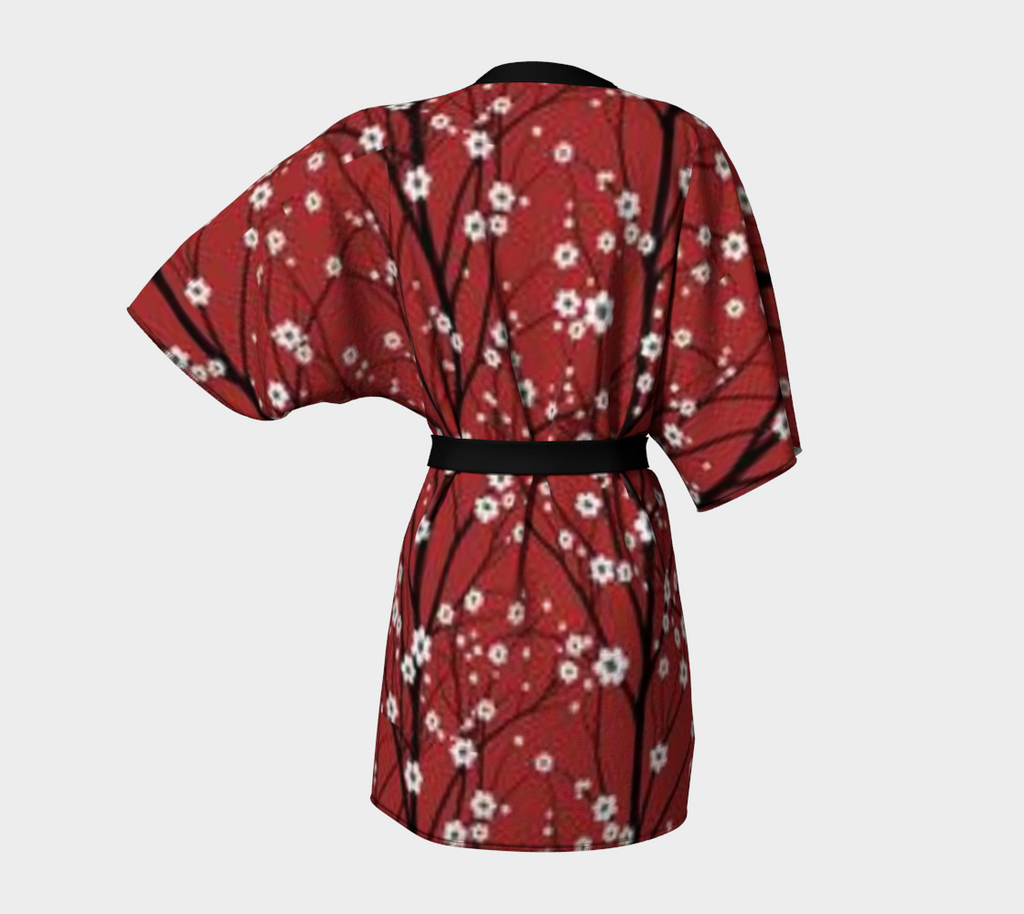 Cherry Blossom Silky Knit Short Robe