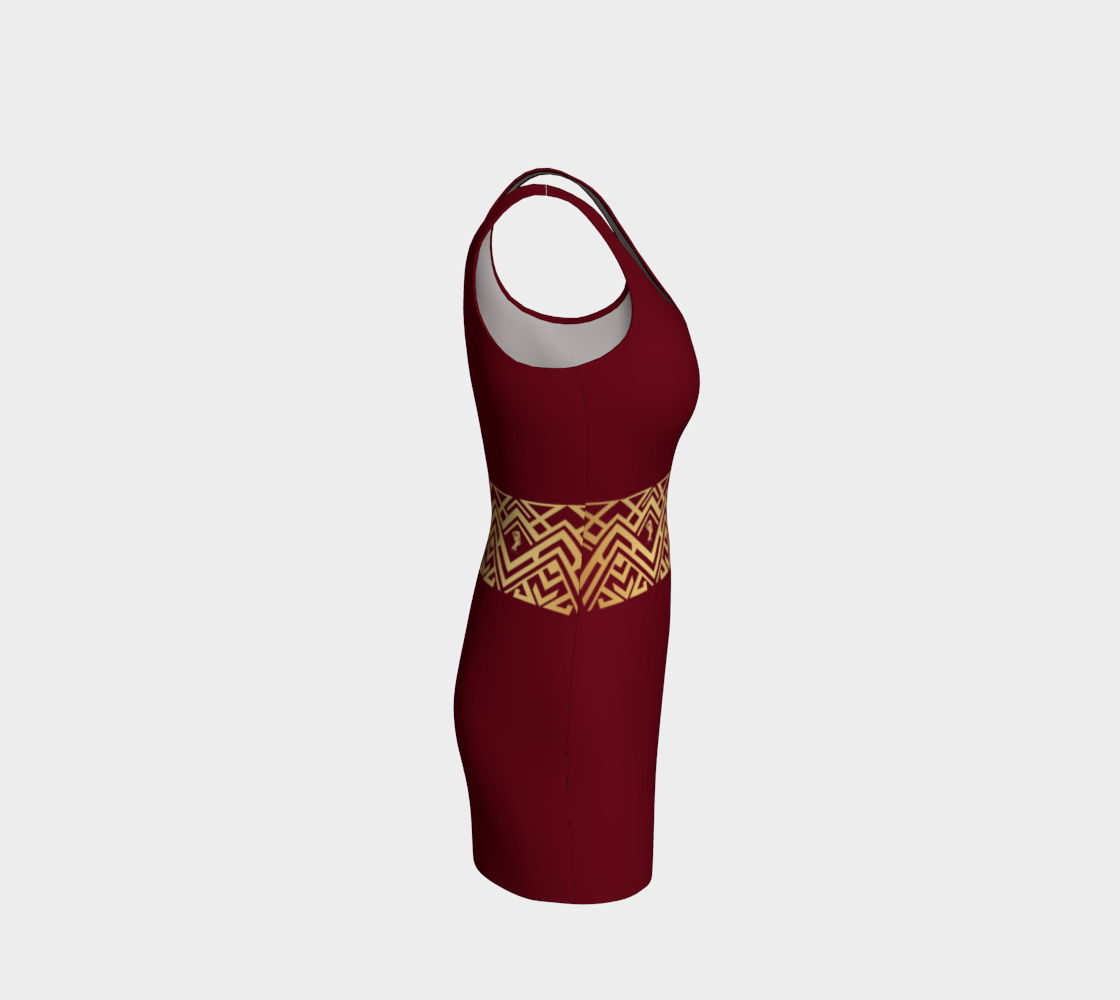 The Empress Crimson Fitted Bodycon Dress