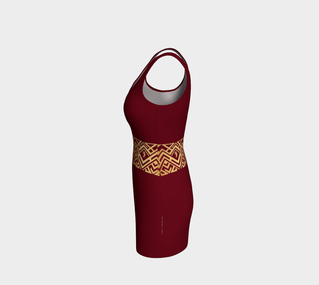 The Empress Crimson Fitted Bodycon Dress
