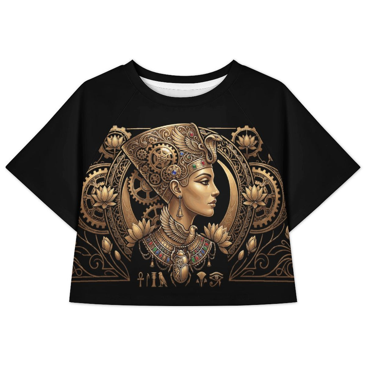 Nefertiti Gold Cropped Tee | The House of RA