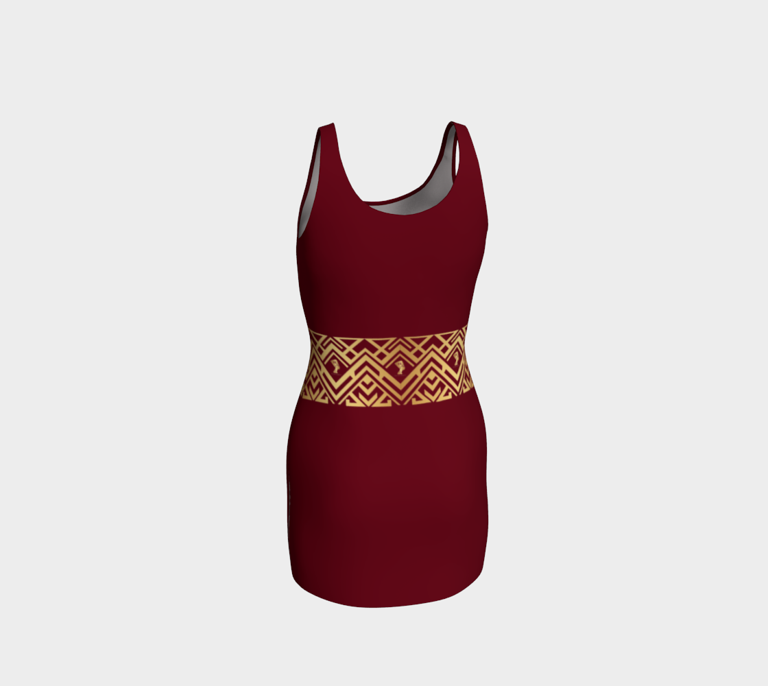 The Empress Crimson Fitted Bodycon Dress