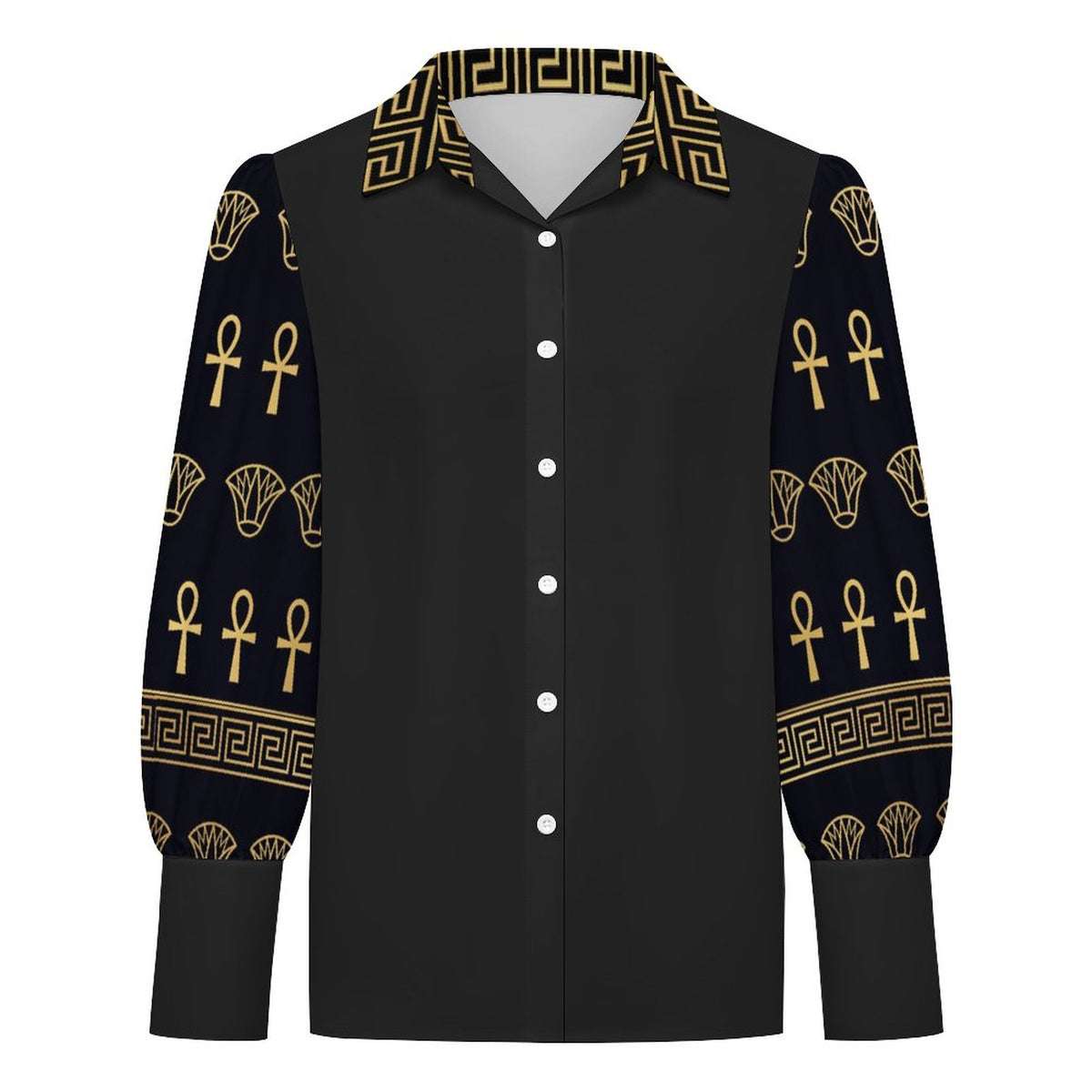 The Empress Gold Adorned Satin Blouse