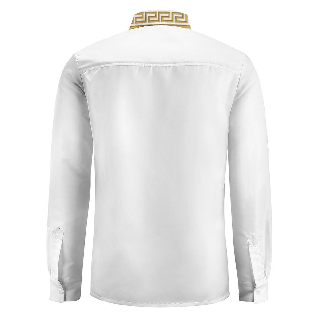 The Pharaoh Gilded Placket Linen-Touch Tunic