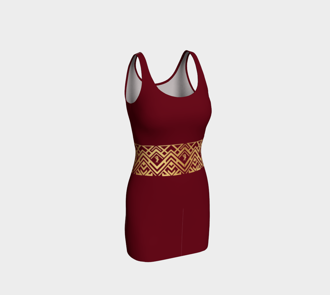 The Empress Crimson Fitted Bodycon Dress