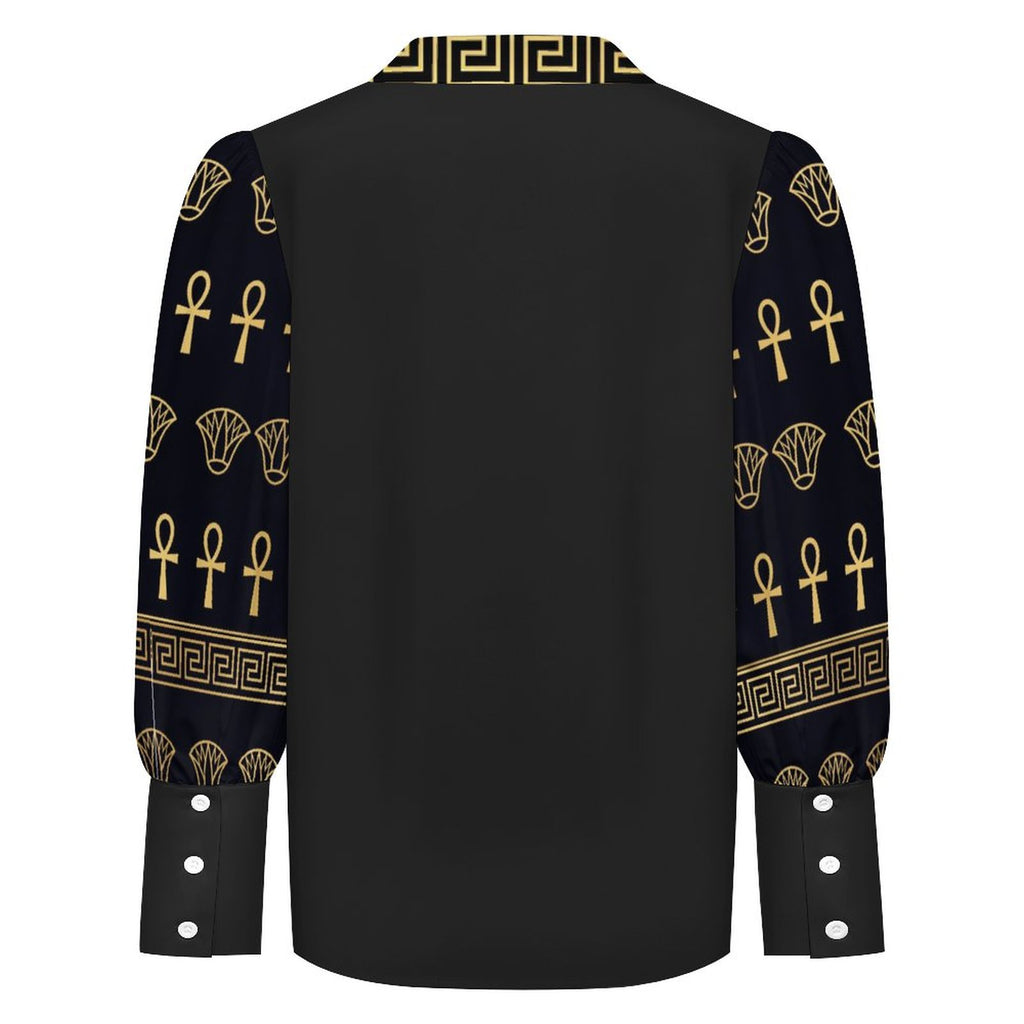 The Empress Gold Adorned Satin Blouse