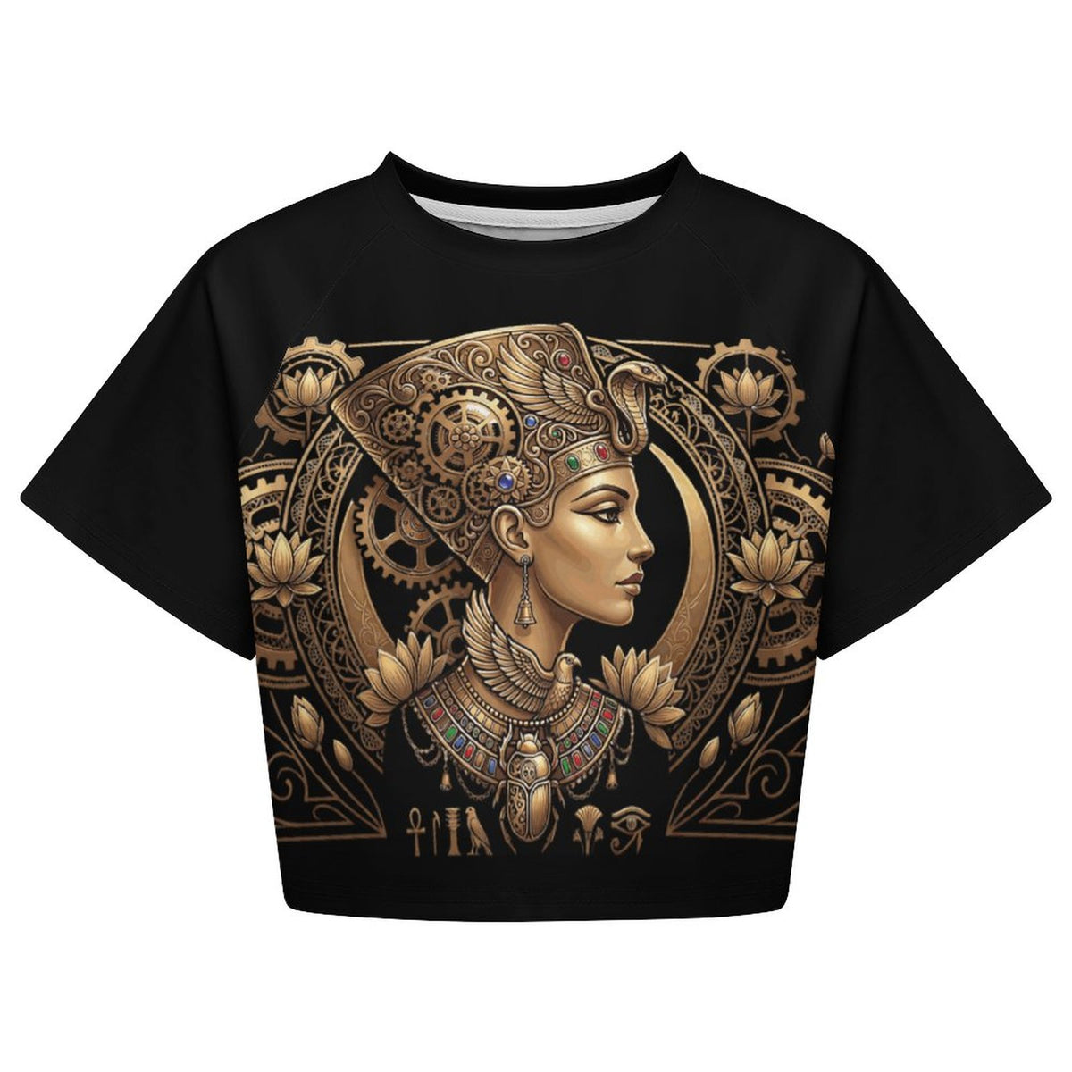 Nefertiti Gold Cropped Tee | The House of RA
