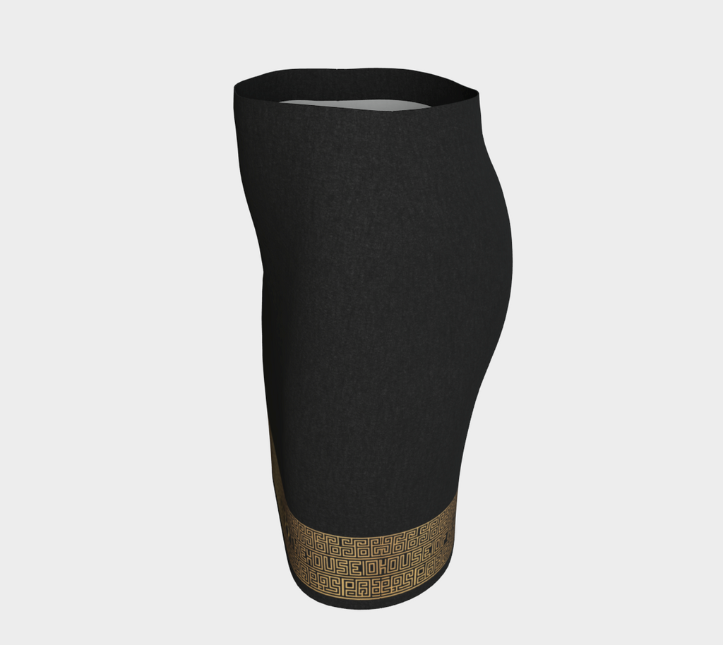 The Empress Nefertiti Gilded Hem Bodycon Skirt