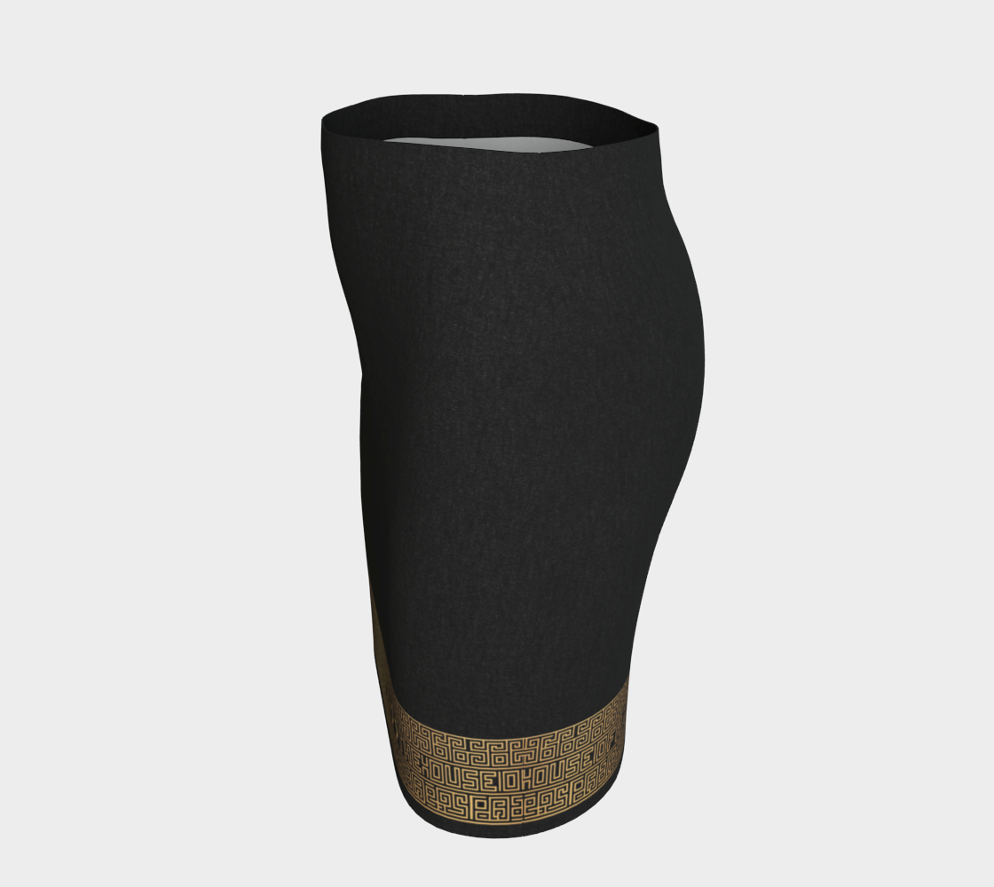 The Empress Nefertiti Gilded Hem Bodycon Skirt