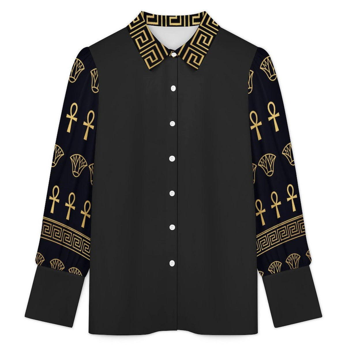The Empress Gold Adorned Satin Blouse